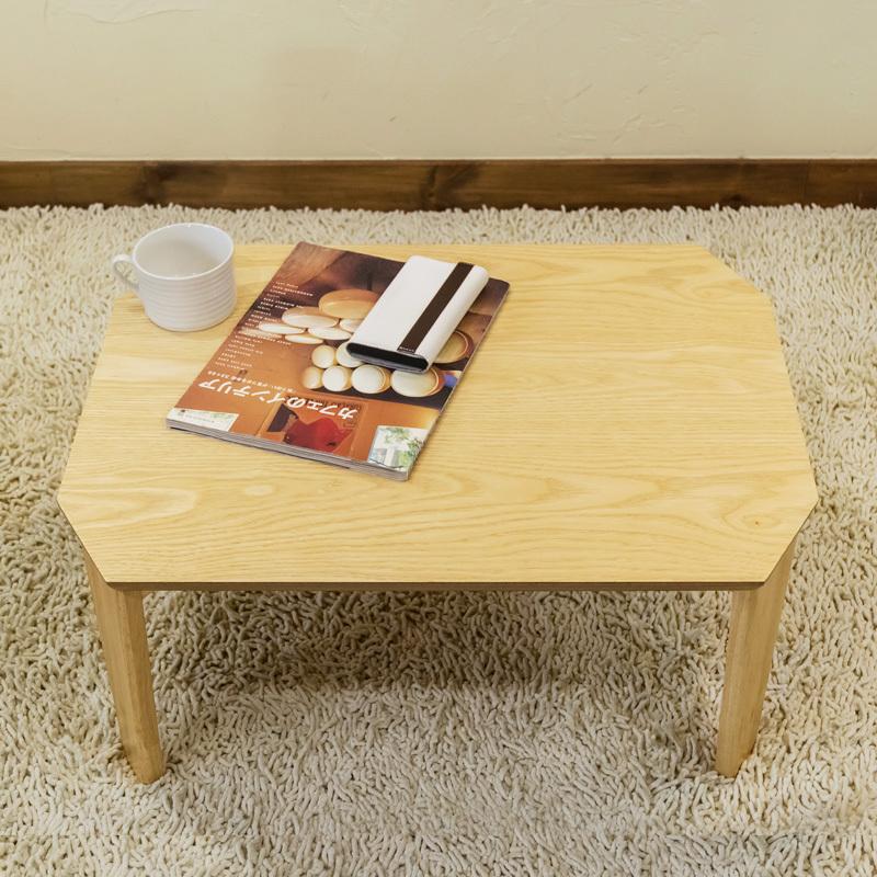 折りたたみテーブル 60cm×45cm 木目柄 木製 ローテーブル ちゃぶ台 小さめ コンパクト｜adhoc-style｜16