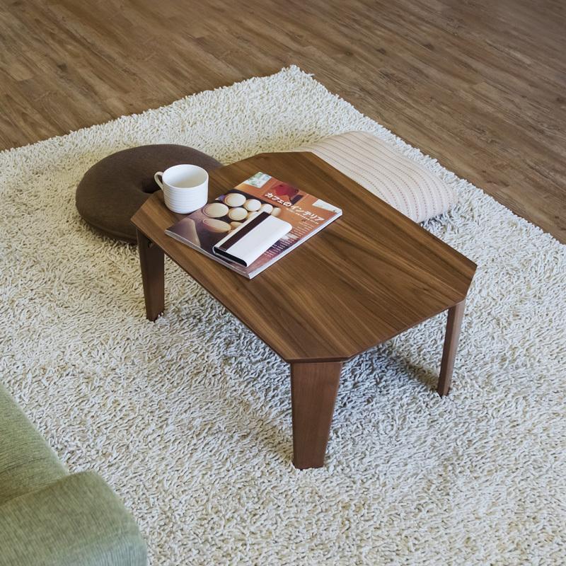 折りたたみテーブル 60cm×45cm 木目柄 木製 ローテーブル 小さい