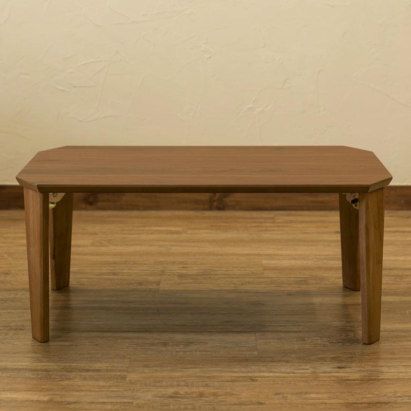 折りたたみテーブル 75cm×50cm 木目柄 木製 ローテーブル｜adhoc-style｜18
