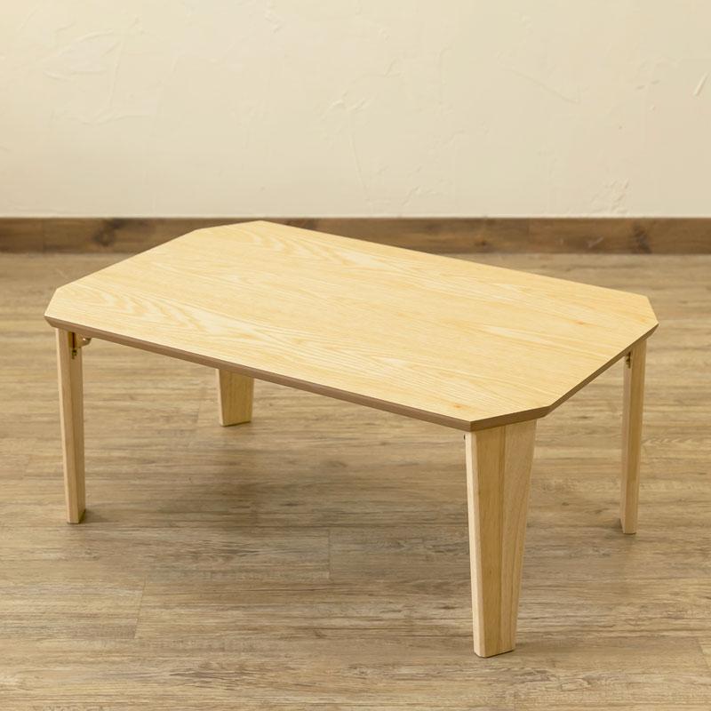 折りたたみテーブル 75cm×50cm 木目柄 木製 ローテーブル｜adhoc-style｜21