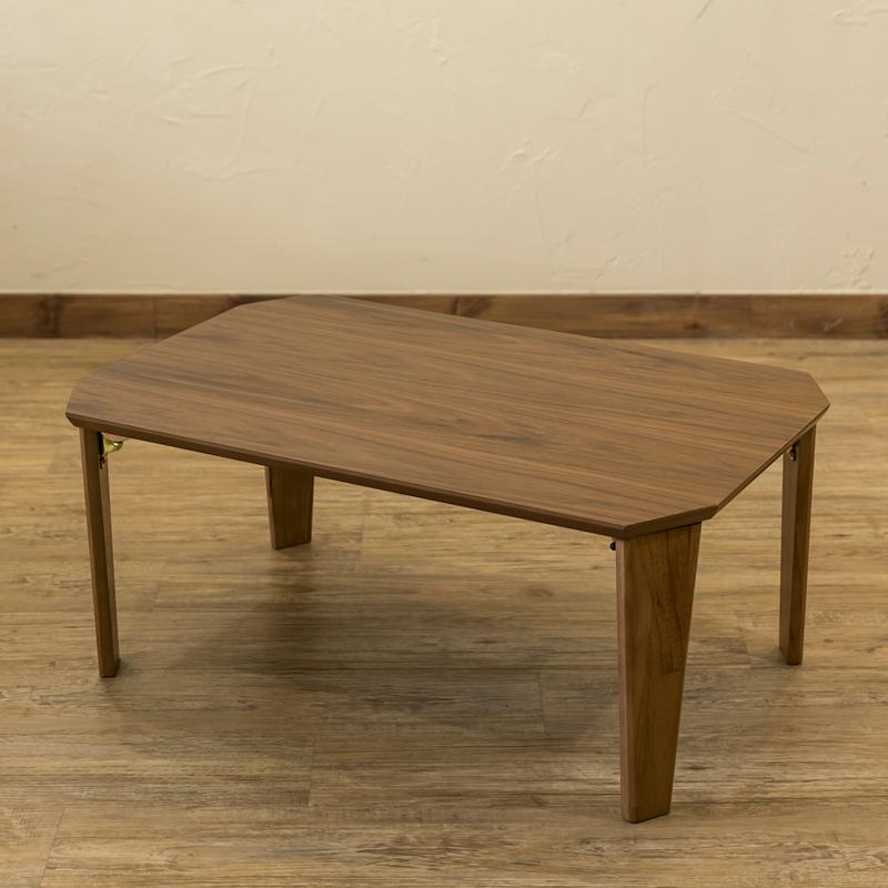 折りたたみテーブル 75cm×50cm 木目柄 木製 ローテーブル｜adhoc-style｜22