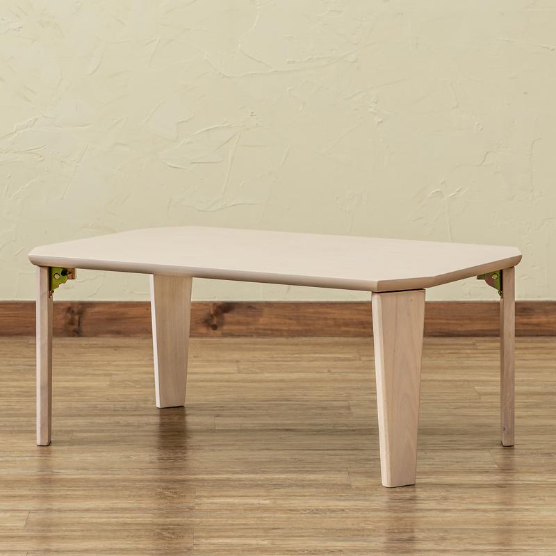 折りたたみテーブル 75cm×50cm 木目柄 木製 ローテーブル｜adhoc-style｜24