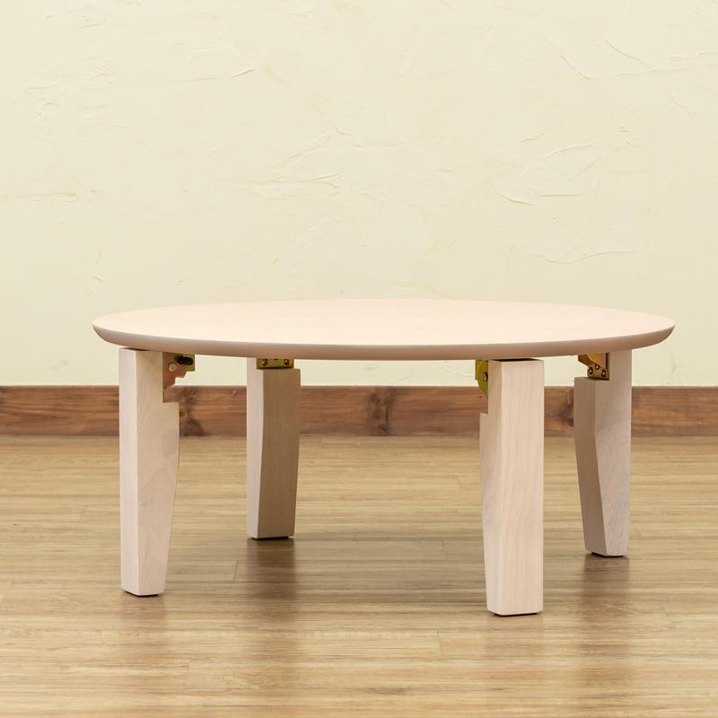 折りたたみテーブル 丸型 65cm幅 ちゃぶ台 座卓 木製 円卓 円形