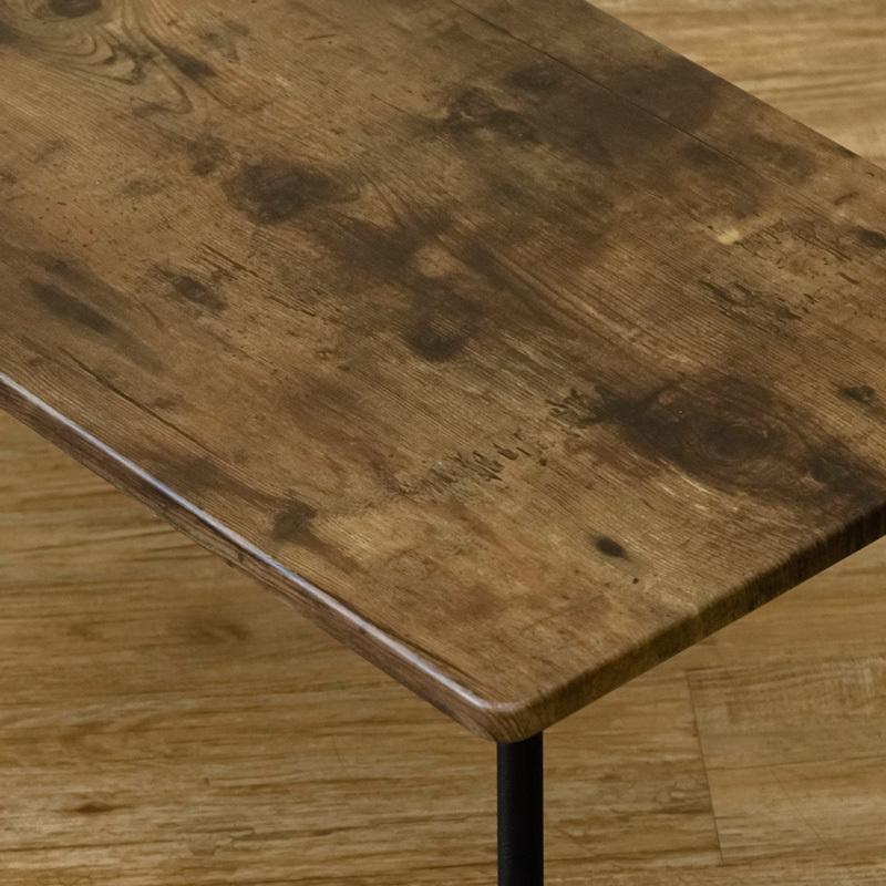 折りたたみテーブル 80cm×40cm 折れ脚センターテーブル 木目柄