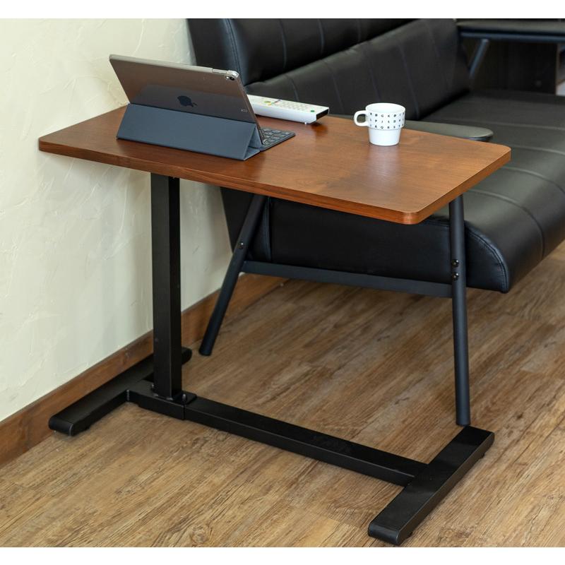 有名メーカーSIHOO◆ベッドサイドテーブル幅68奥行40キャスター付高さ調整黒 イーサプライ サイドテーブル キャスター付 高さ70cm ベッド