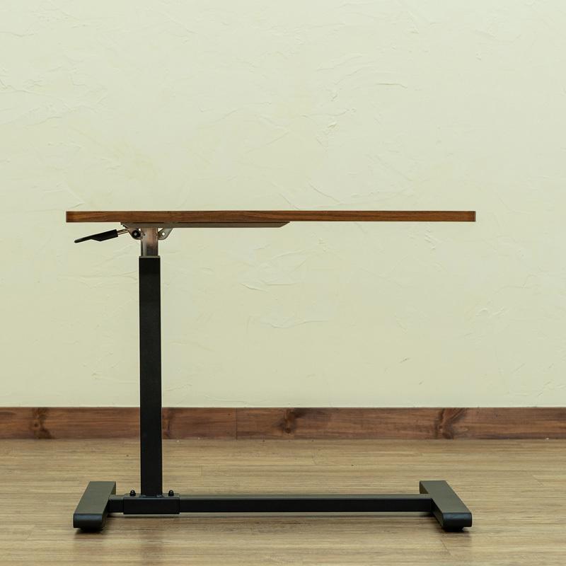 昇降式テーブル 70cm幅 サイドテーブル ベッドテーブル L型 キャスター付 コの字｜adhoc-style｜18