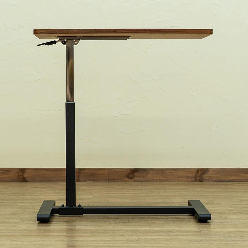 昇降式テーブル 70cm幅 サイドテーブル ベッドテーブル L型 キャスター付 コの字｜adhoc-style｜19