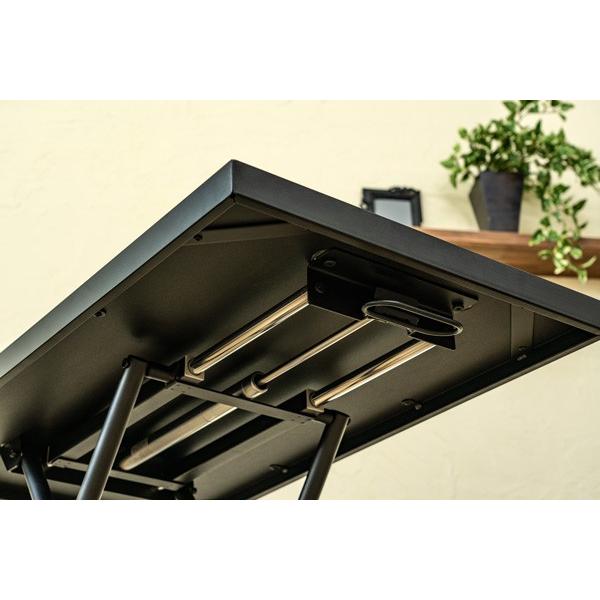 昇降式 デスク センターテーブル 90cm ダイニングテーブル 平机