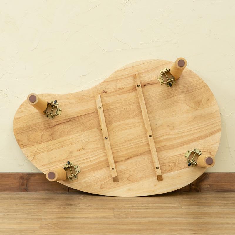 レトロな豆ちゃぶ台 木製 円形座卓 折りたたみ式 2台セット