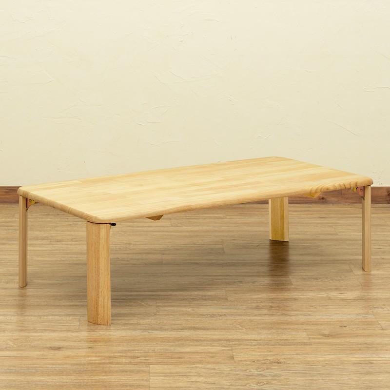 テーブル 折りたたみ 座卓 120cm×60cm 天然木製 ちゃぶ台 奥行スッキリ｜adhoc-style｜11