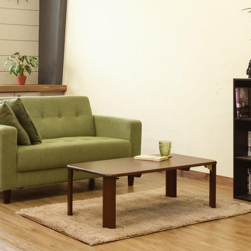 折りたたみテーブル 90cm 座卓 ちゃぶ台 天然木製 折れ脚ロー