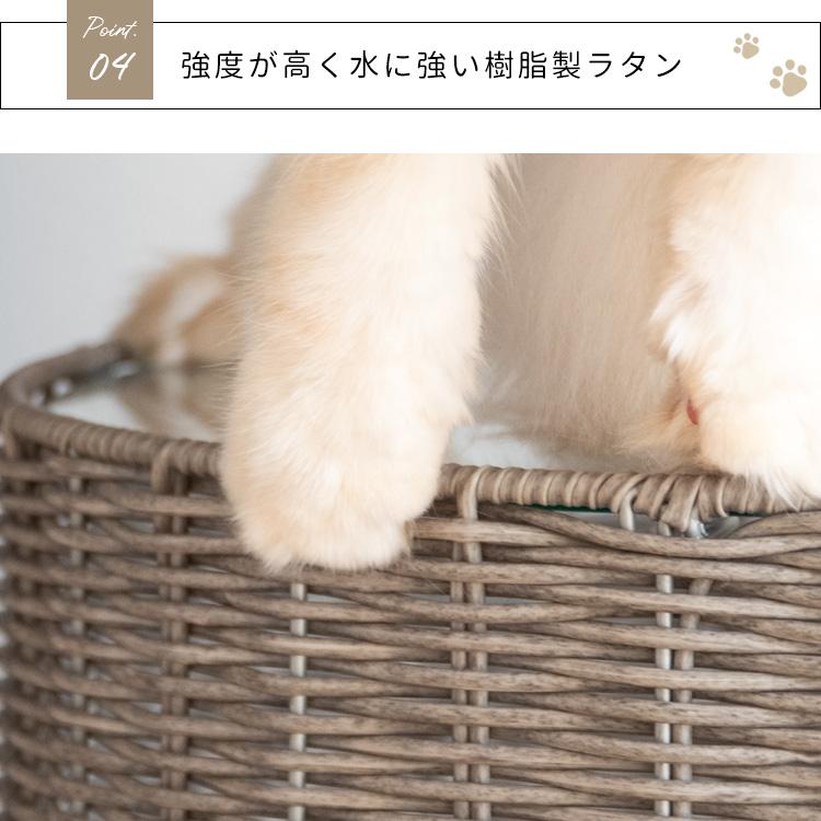 猫ちぐら Pienet（ピエネ）サイドテーブル ガラステーブル ペット