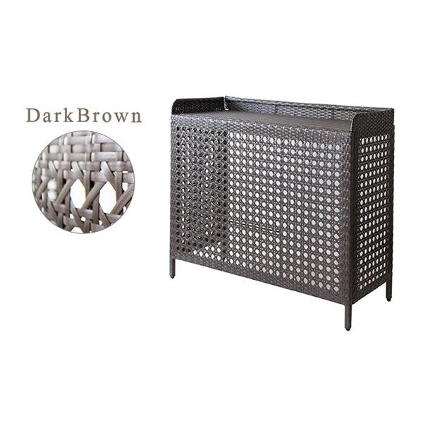 ラタン調室外機カバーEsterno（エステルノ）室外機ケース ラタン調 リゾート風 エアコン ホワイト ダークブラウン ベランダ 折り畳み |  | 13