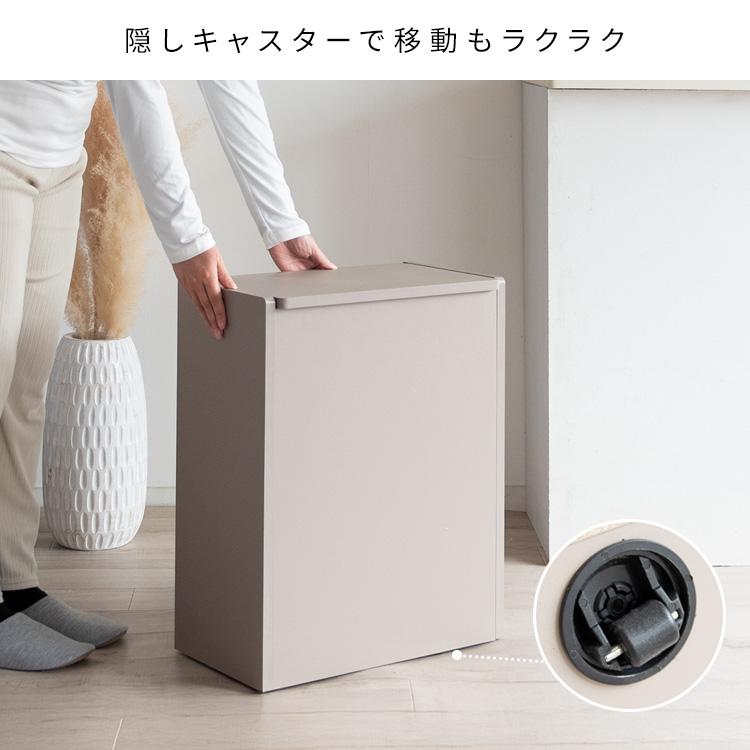 キッチンペール Chere（シェール）ダストボックス 木製 分別 キャスター フタ付き スリム ゴミ箱 キッチン ダイニング | 宮武製作所 | 12