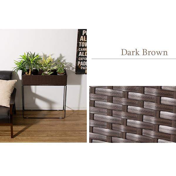 ラタンプランタースタンド Grand（グラン）幅60cm ラタン調 観葉植物 ホワイト ダークブラウン 観葉植物 花台 植木鉢スタンド 鉢植え フラワースタンド | 宮武製作所 | 10