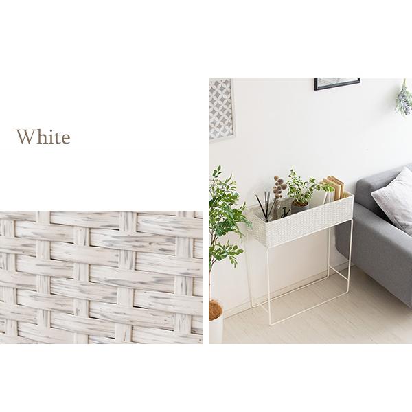 ラタンプランタースタンド Grand（グラン）幅60cm ラタン調 観葉植物 ホワイト ダークブラウン 観葉植物 花台 植木鉢スタンド 鉢植え フラワースタンド | 宮武製作所 | 11