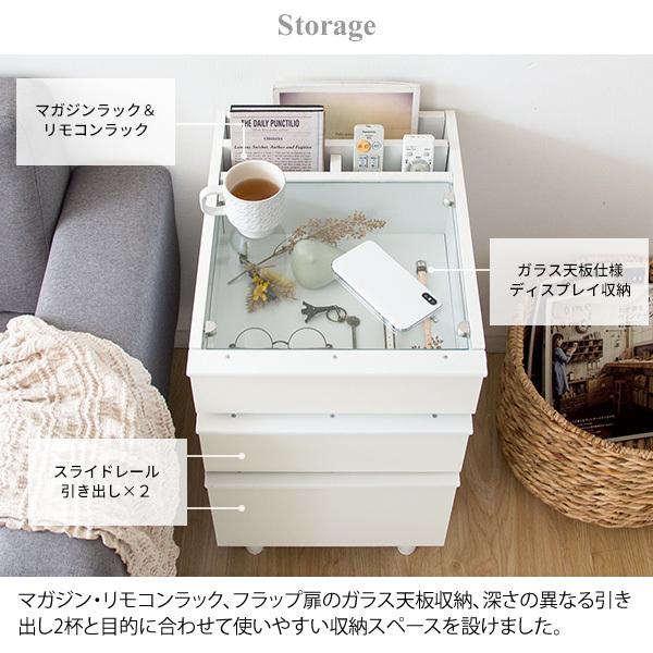宮武製作所 サイドテーブル Proprio（プロプリオ）ガラス天板 サブ