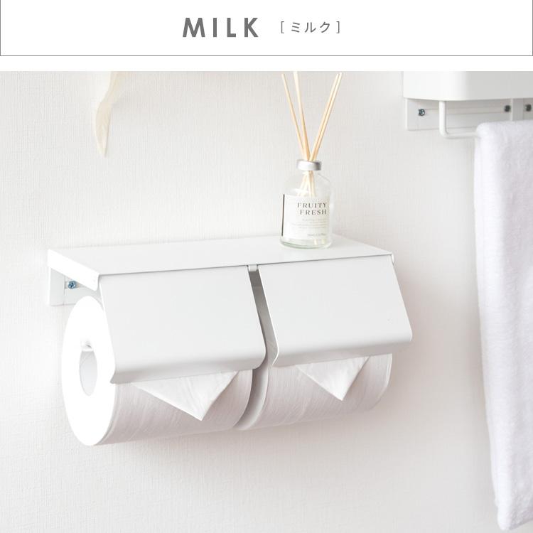 トイレットペーパーホルダー TEER（ティール） おしゃれ 2連 棚付き くすみカラー トイレ DIY ペーパーストッカー 2個セット かわいい 便所 |  | 14