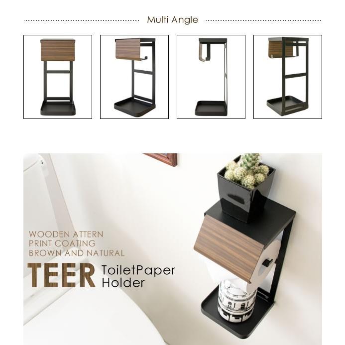 トイレットペーパーホルダー TEER（ティール） おしゃれ 棚付 シングル トイレ レストルーム ペーパーホルダー ストッカー |  | 11