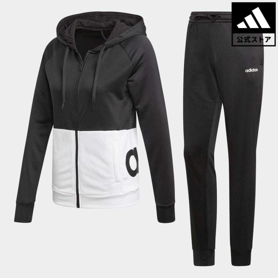 セール価格 アディダス公式 ウェア セットアップ Adidas W リニア フーディー トラックスーツ 上下 Adidas Shop Paypayモール店 通販 Paypayモール
