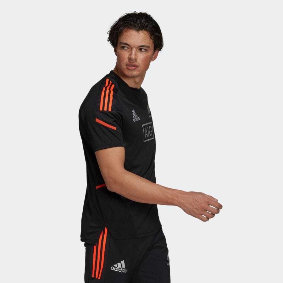 返品可 アディダス公式 高級な ウェア 服 トップス Adidas 半袖tシャツ ラグビー オールブラックス プライムブルー 半袖 パフォーマンス