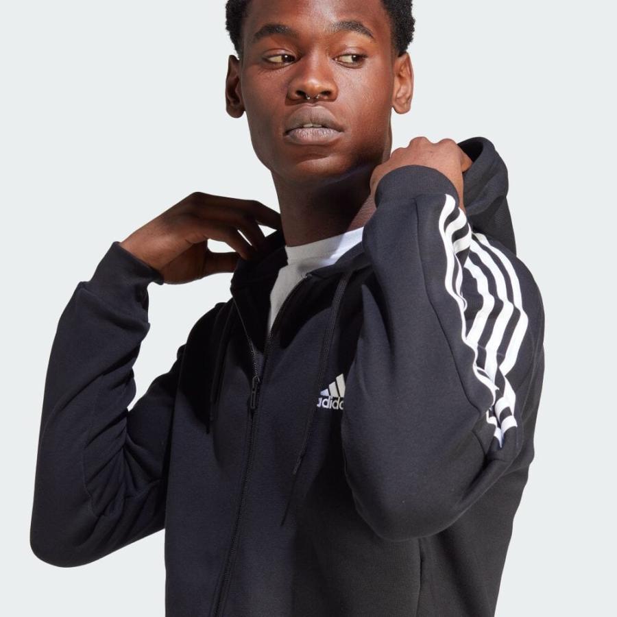 返品可 セール価格 アディダス公式 ウェア・服 トップス adidas エッセンシャルズ フリース スリーストライプス フルジップパーカー トレーナー｜adidas｜06