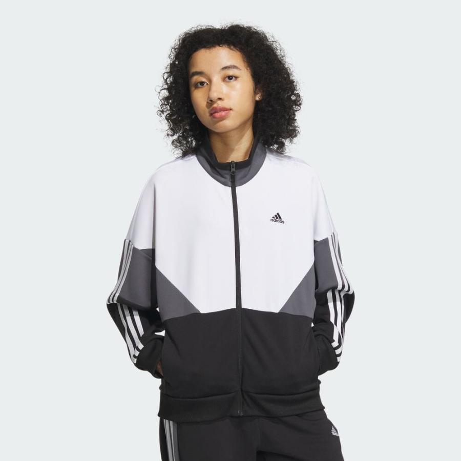 返品可 アディダス公式 ウェア・服 アウター adidas シーズナル スポーツウェア ルーズフィット カラーブロック ダブルニットトラックジャケット notp 母の日｜adidas｜02