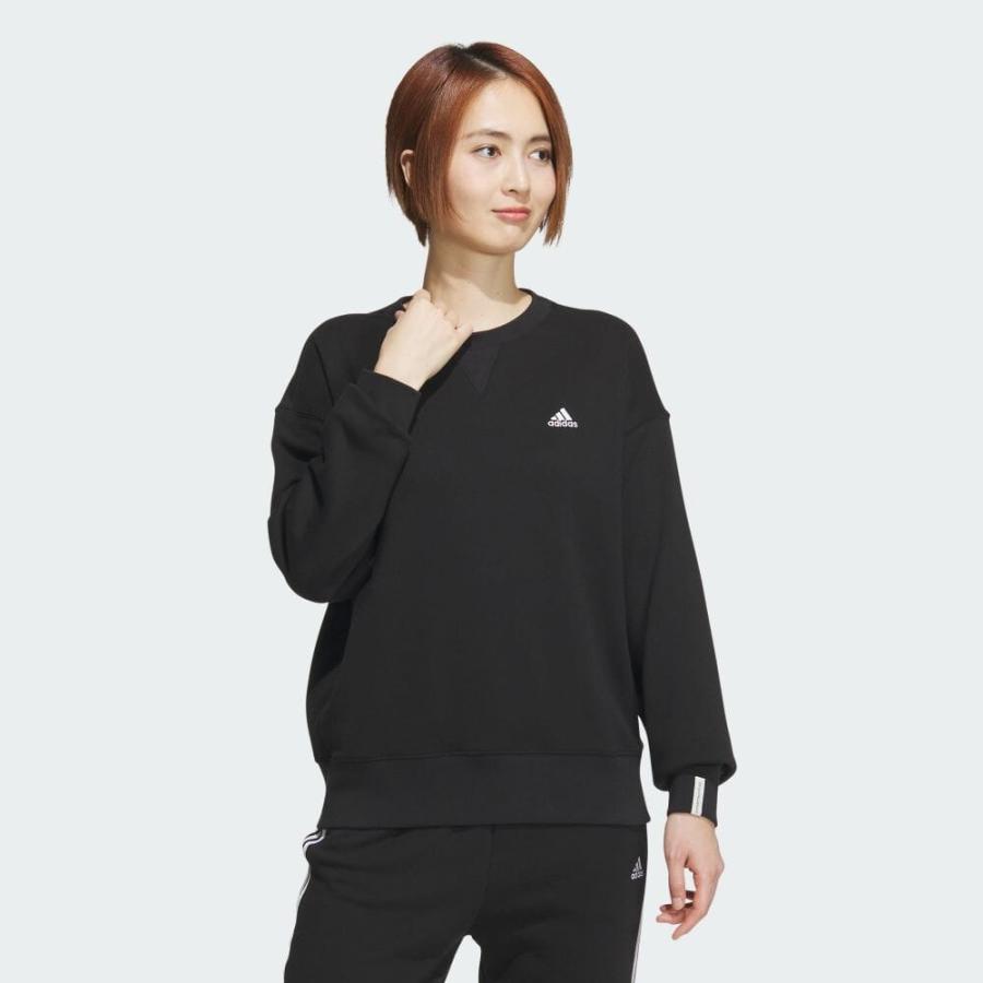 返品可 アディダス公式 ウェア・服 トップス adidas エッセンシャルズ プラス スモールロゴ クルーネックスウェットシャツ notp｜adidas｜02