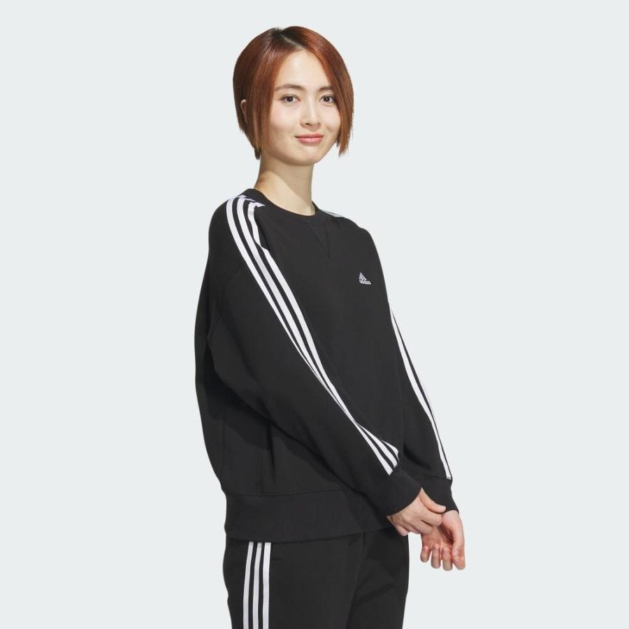 返品可 アディダス公式 ウェア・服 トップス adidas エッセンシャルズ プラス スリーストライプス フレンチテリー クルーネックスウェットシャツ notp｜adidas｜04