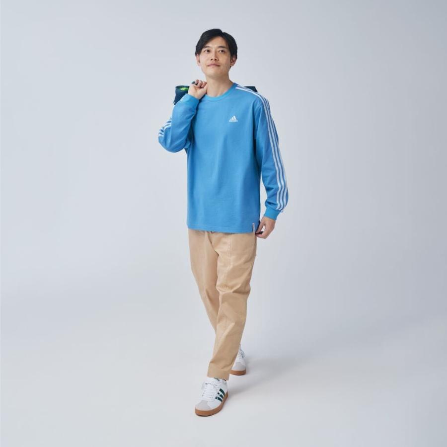 返品可 アディダス公式 ウェア・服 トップス adidas 【INI 佐野 雄大着用アイテム】エッセンシャルズ プラス ルーズフィット スリーストライプス 長袖Tシャツ …｜adidas｜04