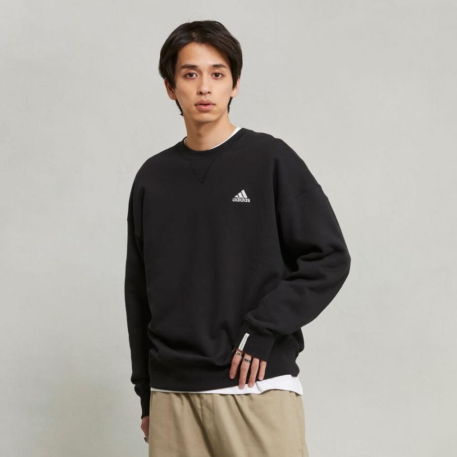 返品可 アディダス公式 ウェア・服 トップス adidas エッセンシャルズ プラス ルーズフィット スモールロゴ フレンチテリー スウェットシャツ notp｜adidas｜03