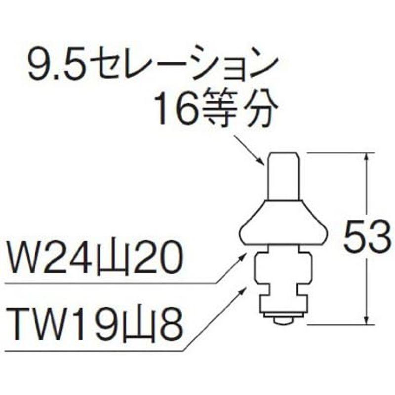 SANEI 水栓補修部品 スピンドルセット 固定コマ ナット付き 長さ53mm PU36KS-13｜adiola｜02