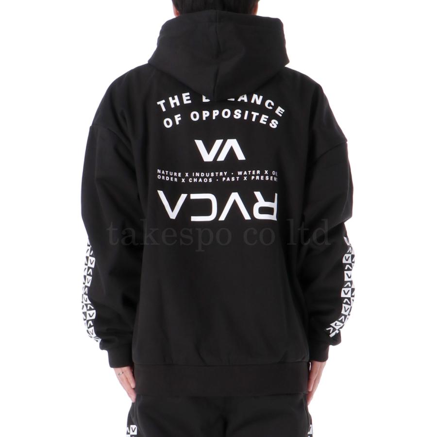 ルーカ スウェット メンズ 上下 RVCA パーカー パンツ 防風 はっ水 フリース 起毛 バックプリント 袖ロゴ プルオーバー フーディ トレーニン スウェット メンズ 運動着 部活 ルームウェア 上下セット
