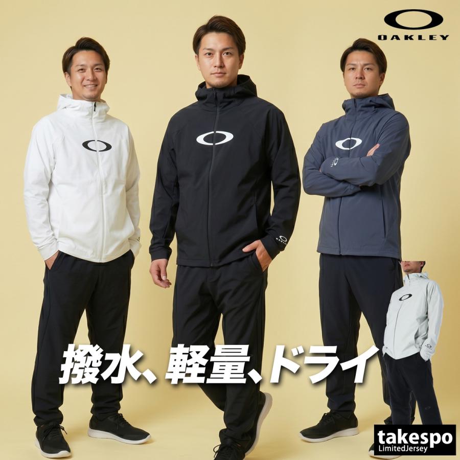 Oakley フード付きジャケット 上下 OAKLEY（オークリー） 薄手 ジャージ 上下 メンズ セットアップ フード ウォーキング・ランニングウェア