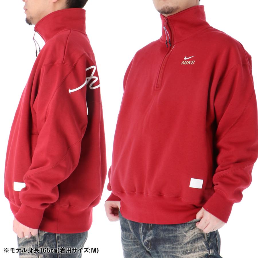 ナイキ NIKE フードハーフジップジャージ上着 メンズL スウォッシュ刺繍ロゴ NIKE（ナイキ） ジャケット メンズ スウェット アウター ブランド