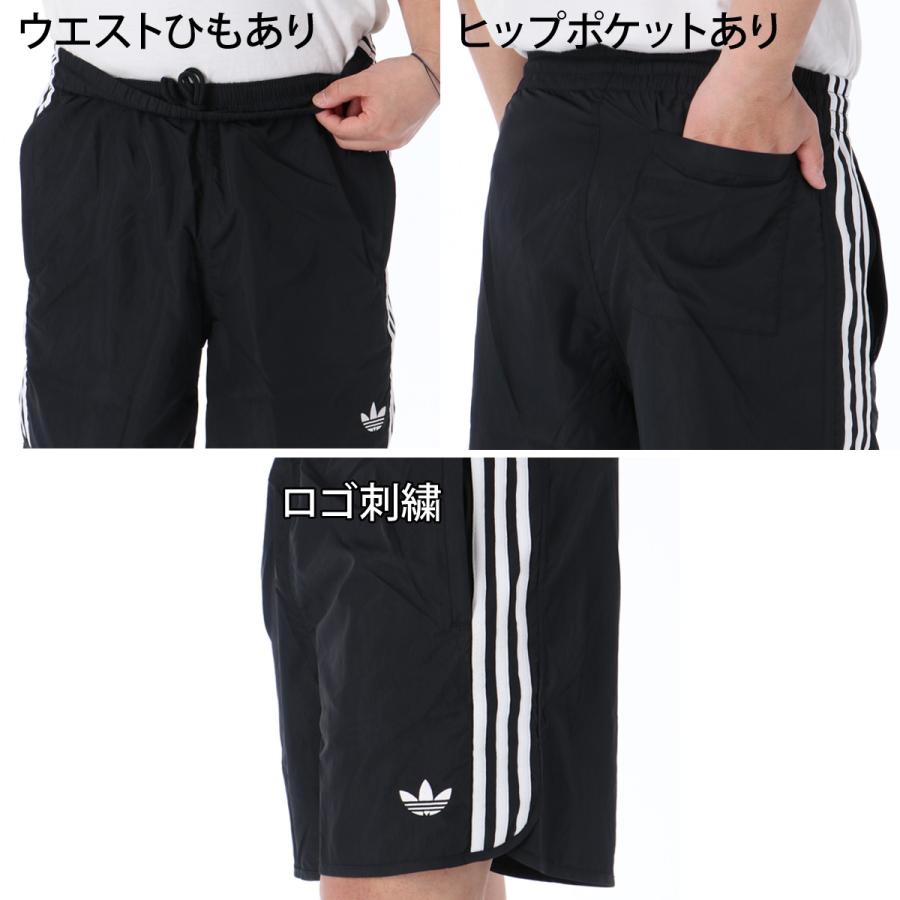 ハーフパンツ メンズ スポーツ 短パン アディダス オリジナルス ブランド 3ストライプス スリーストライプス 黒 3L | adidas Originals | 09