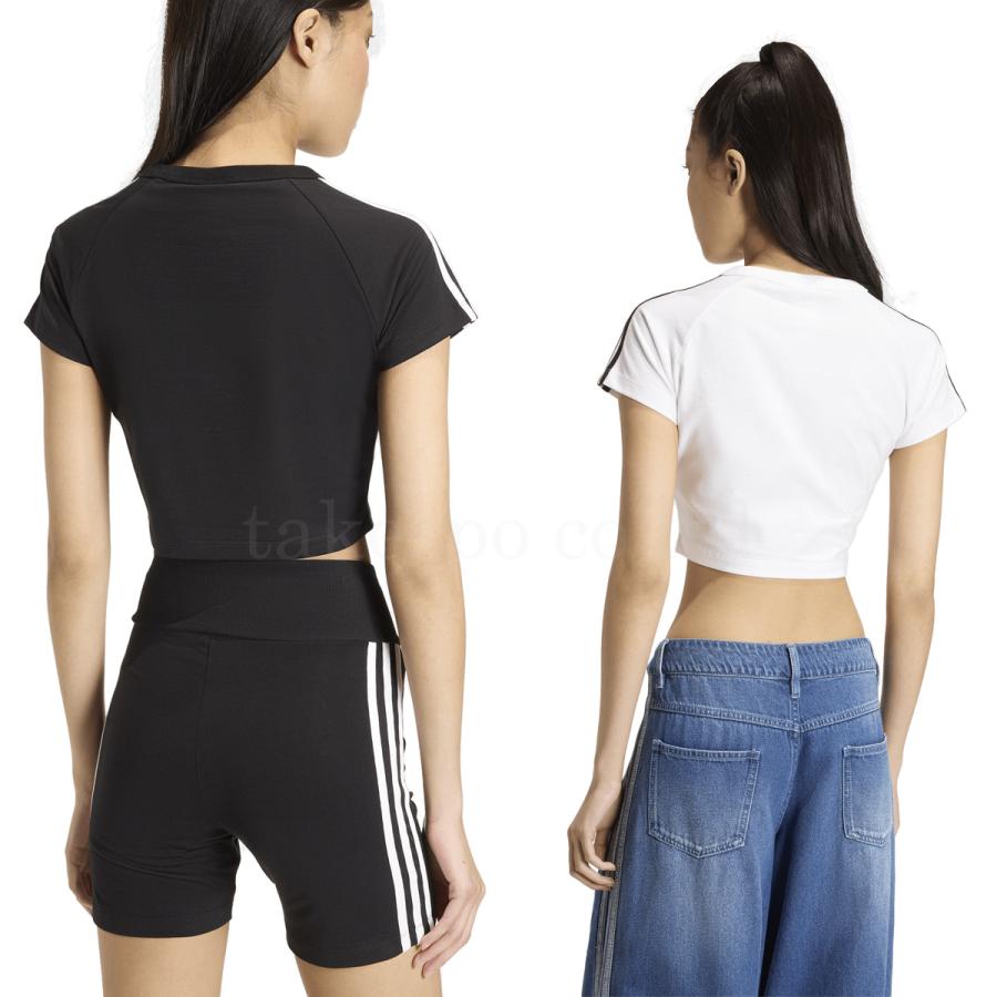 アディダス オリジナルス Tシャツ レディース ブランド adidas originals SST ベビーT VD671 送料無料 新作 白 黒 3ストライプス | adidas Originals | 06