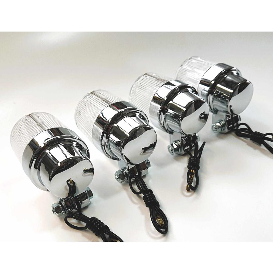 CGC社外ウィンカー4つセット汎用アルミクリア adjuster1225_cgc-01-4