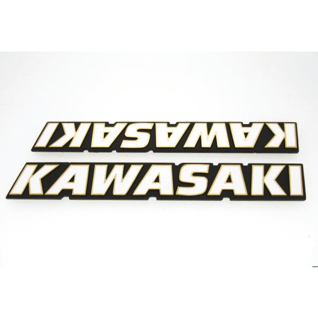 送料無料 KT-13 カワサキ ホワイト タンクエンブレム Z1/Z2/Z1000Mk2