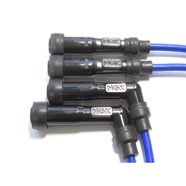 送料無料 XD05F-SD05F＆KJ-58 NGK プラグキャップ+ケーブル 4セット ホンダ CB750/F2 CB750F CB750K ...