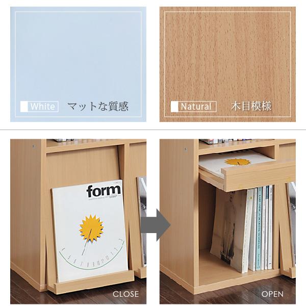 ディスプレイラック 6BOX 扉付き cd dvd 雑誌 が ディスプレイ 可能な ラック オープンラック フラップ 本棚 雑誌 マガジン 本 ラック 棚 幅 60 高さ90 木製の画像