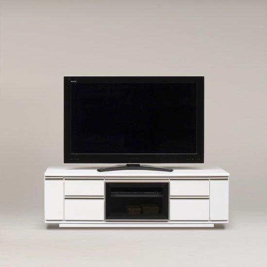 デザインテレビボード/ダウンステー扉付き収納テレビ台 木製 幅150cm