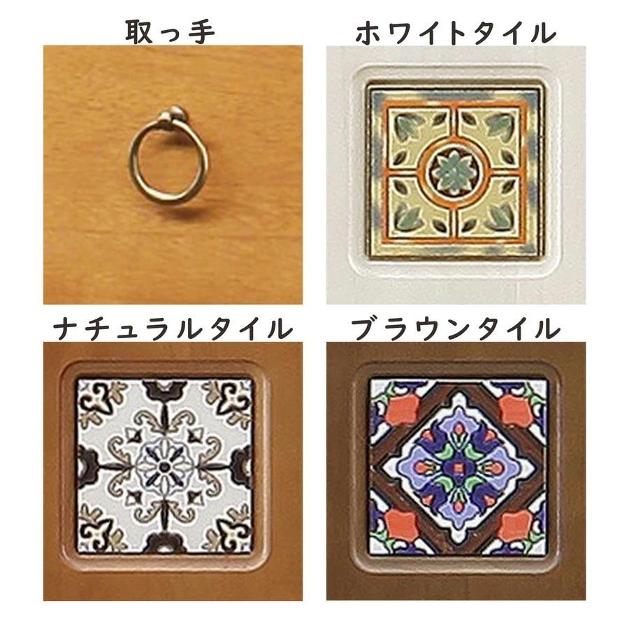 日本製 天然木 シューズＢＯＸ 【60cm幅 ナチュラル】 完成品 レトロなデザインタイル 60天然木シューズボックス 幅60cm下駄箱 玄関