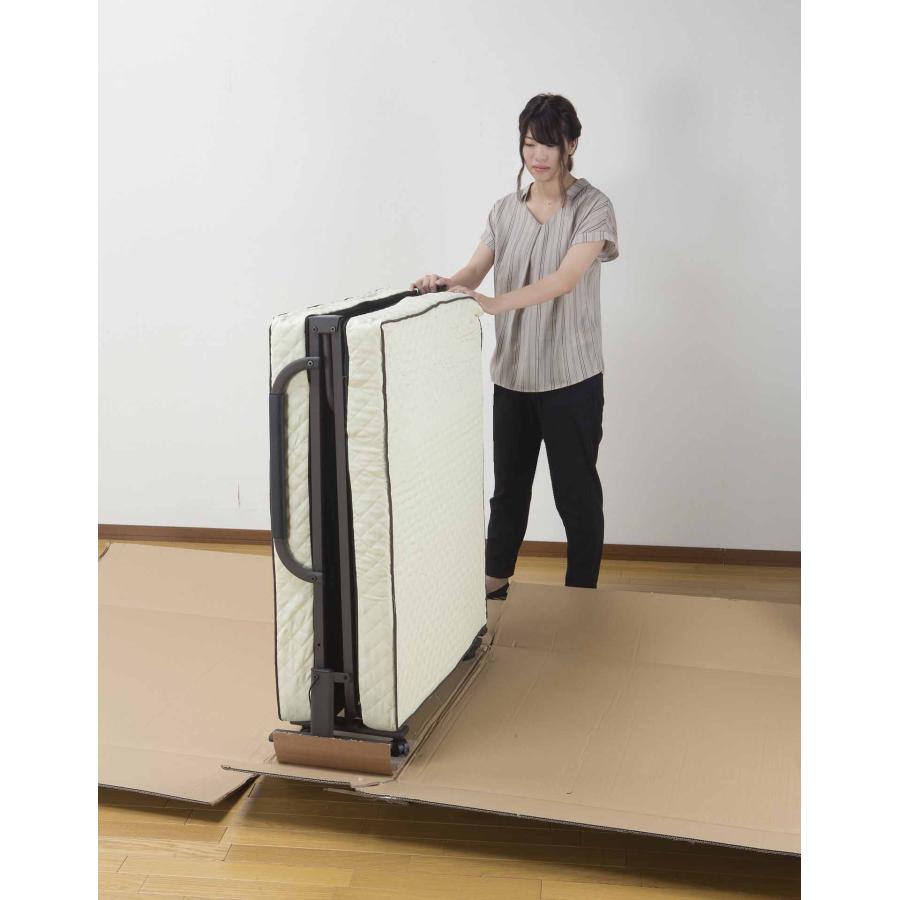 すぐ使えるコンパクト折りたたみベッド 完成品 2S : (W)94cm×(D)187cm