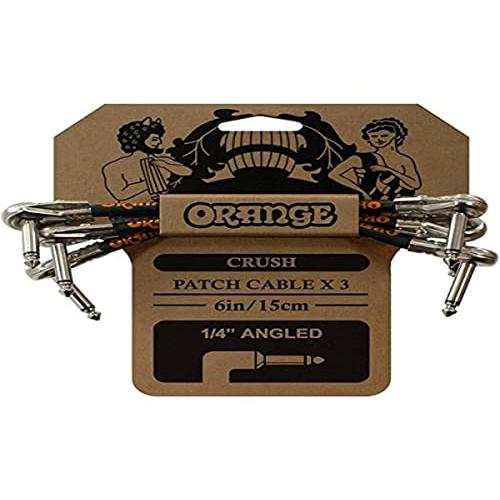 Orange CRUSH Patch Cable×3 6in/15cm 1/4 Angled CA038 ギターパッチケーブル