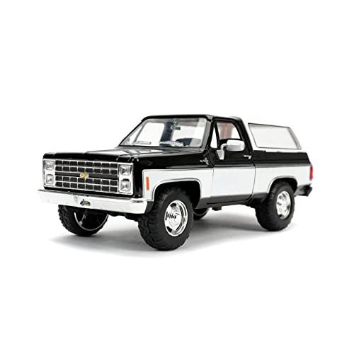 Jada Toys 1980 Chevy Blazer K5 ブラック/ホワイト 1:24 ダイカストカー