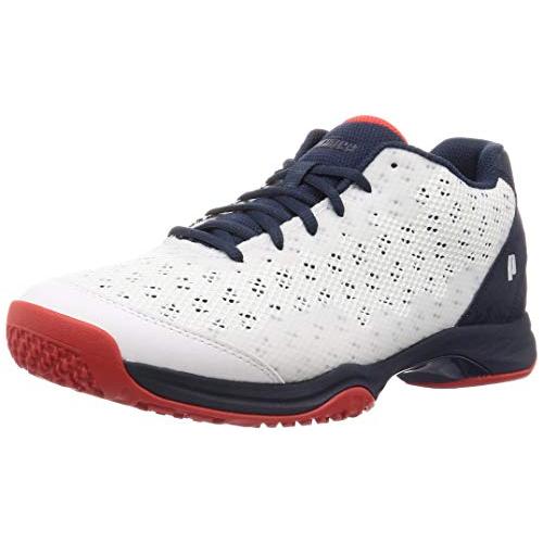 [プリンス] テニスシューズ ワイドライト アドバンス CG ホワイト×ネイビー (217) 25.5 cm