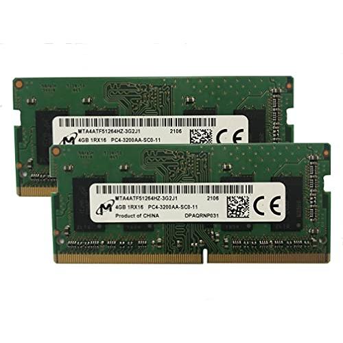 MICRON 8GB キット (2 x 4GB) DDR4 3200MHz PC4-25600 1.2V 1R x 16 SODIMM ノートパソコン