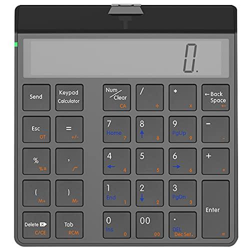 電卓 テンキー bluetooth ワイヤレス パソコン接続 無線 12桁 パンタグラフ式 テンキー入力モード 液晶 電卓機能 USB 充電式 mac