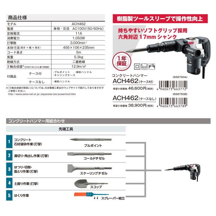 京セラ コンクリートハンマー 六角軸17mm ACH462(ケースなし)本体のみ｜ado-gu｜04